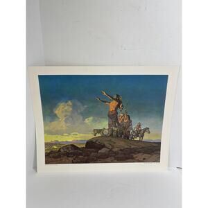 Native American‎ Indian Painting Art Print Chris Kenyon Sun Worshipers Far West